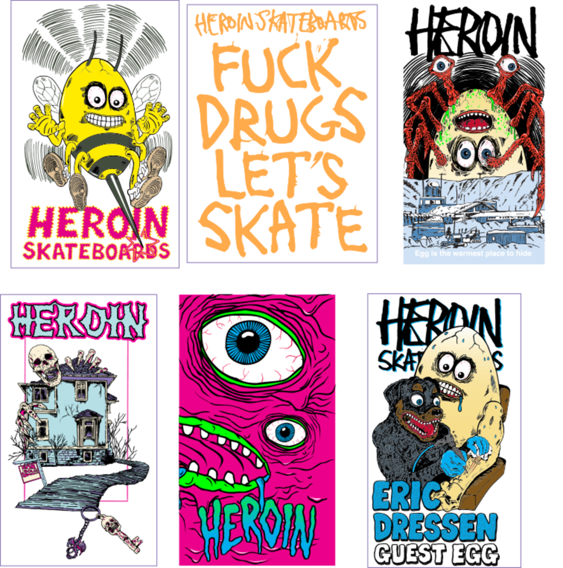 Heroin Fall '23 Haunted House Stickers