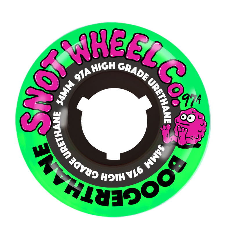 Snot Wheel Co. Boogerthane 54mm 97A Green/Black Core