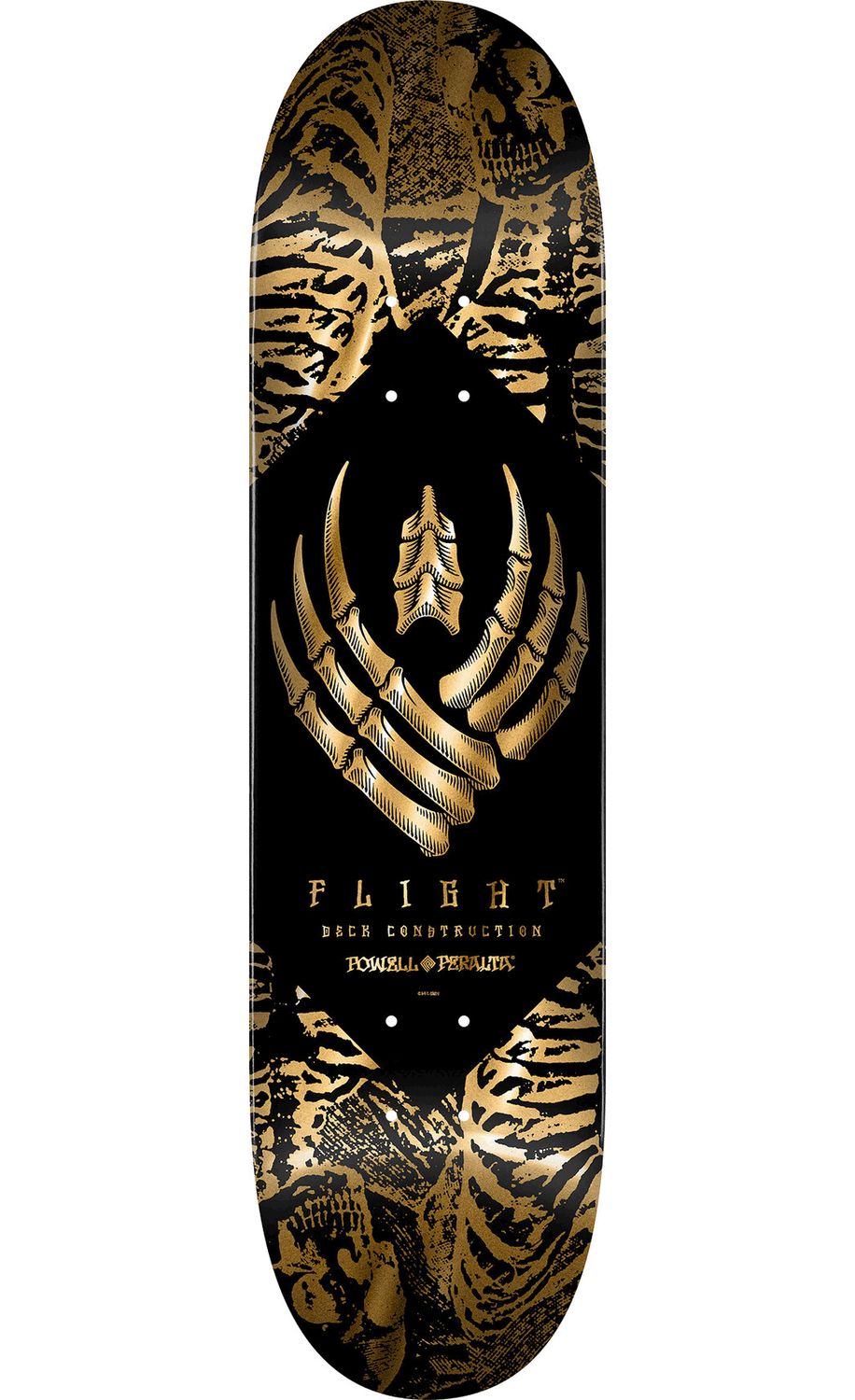 Powell Peralta Skeleton Gold Foil Flight Skateboard Deck - 8.63 Powell Peralta Skeleton Gold Foil Flight Skateboard Deck - 8.63"