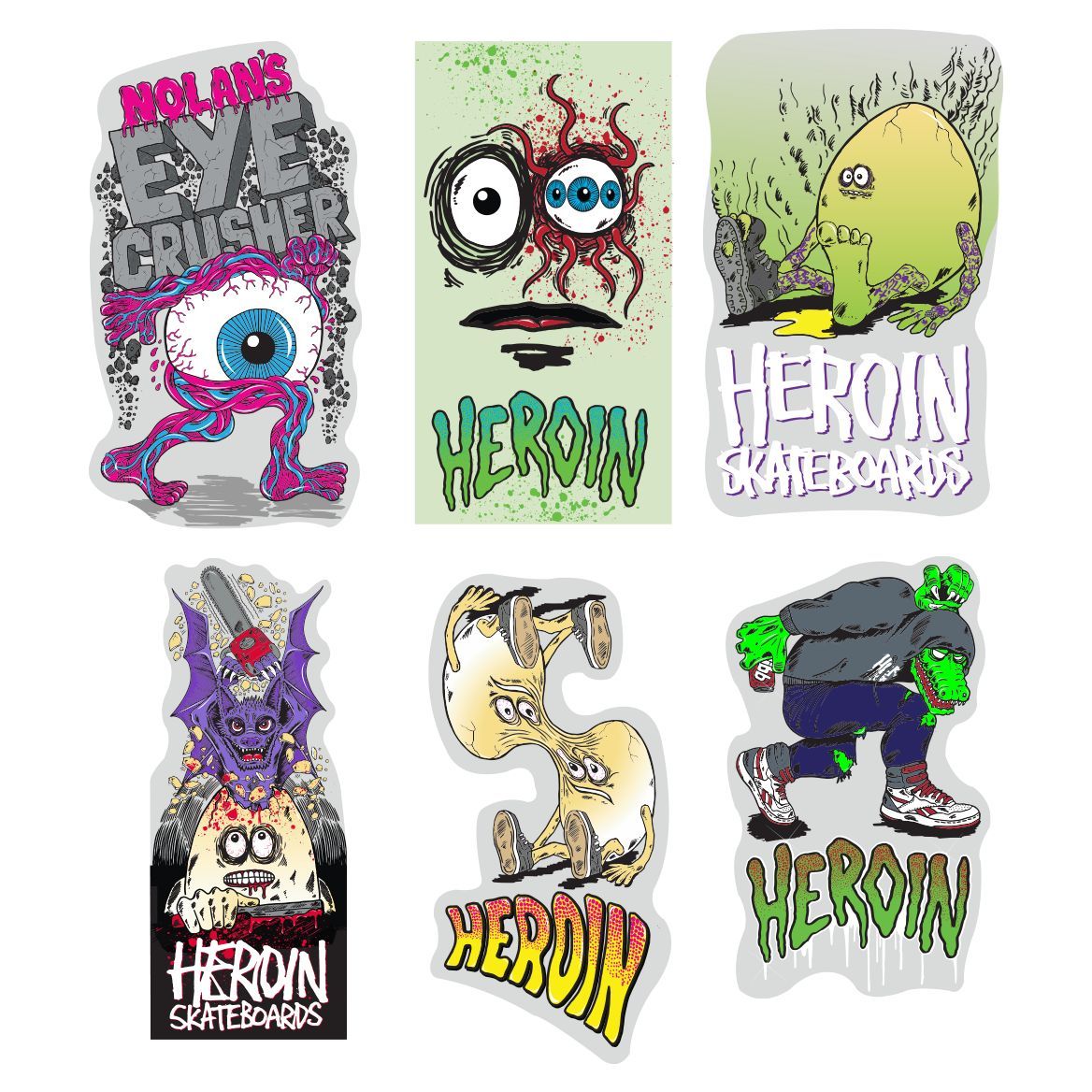 Heroin Eye Crushers Stickers 2026
