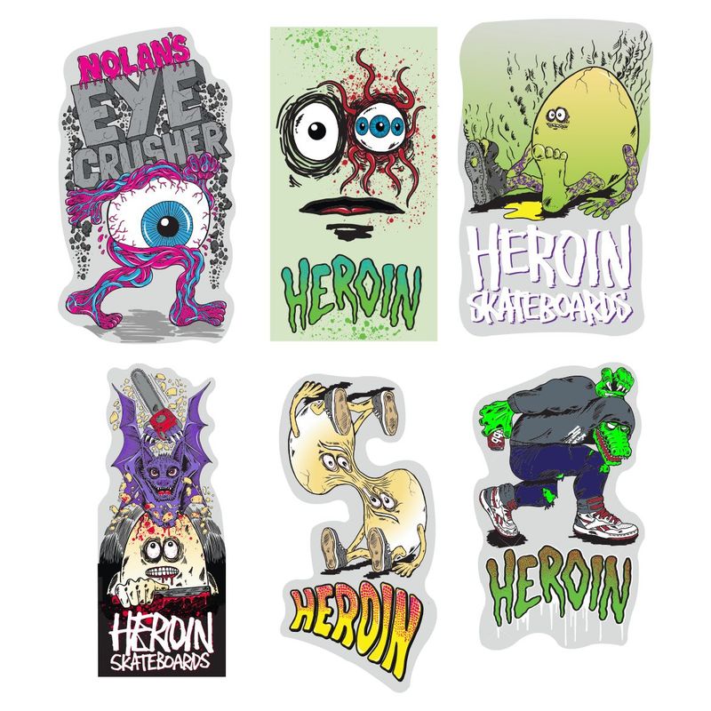 Heroin Eye Crushers Stickers 2026