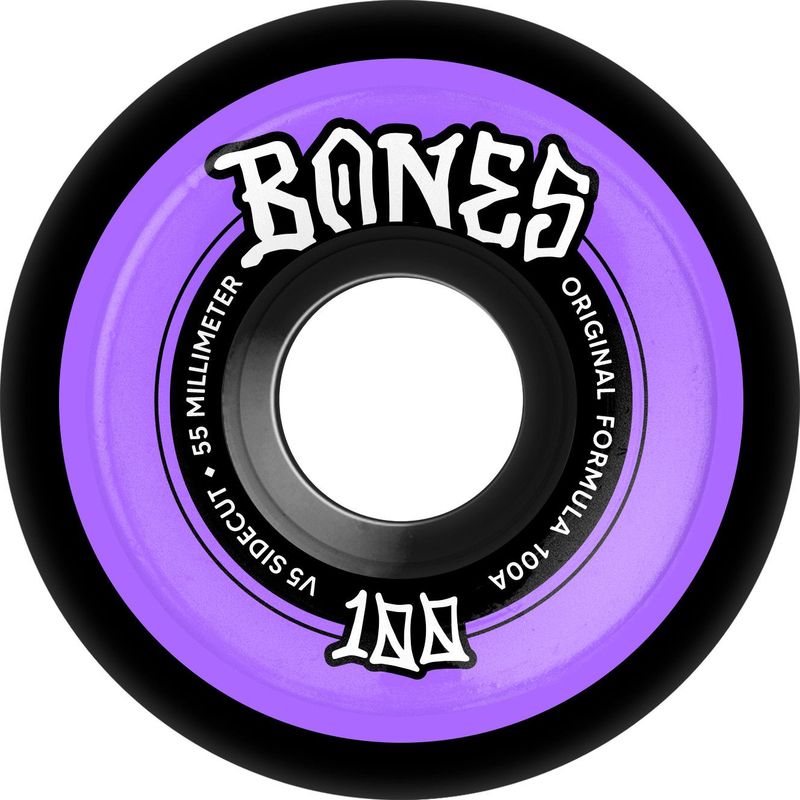 Bones OG Formula Skateboard Wheels Sidecut 100'S 55 V5 Original Formula