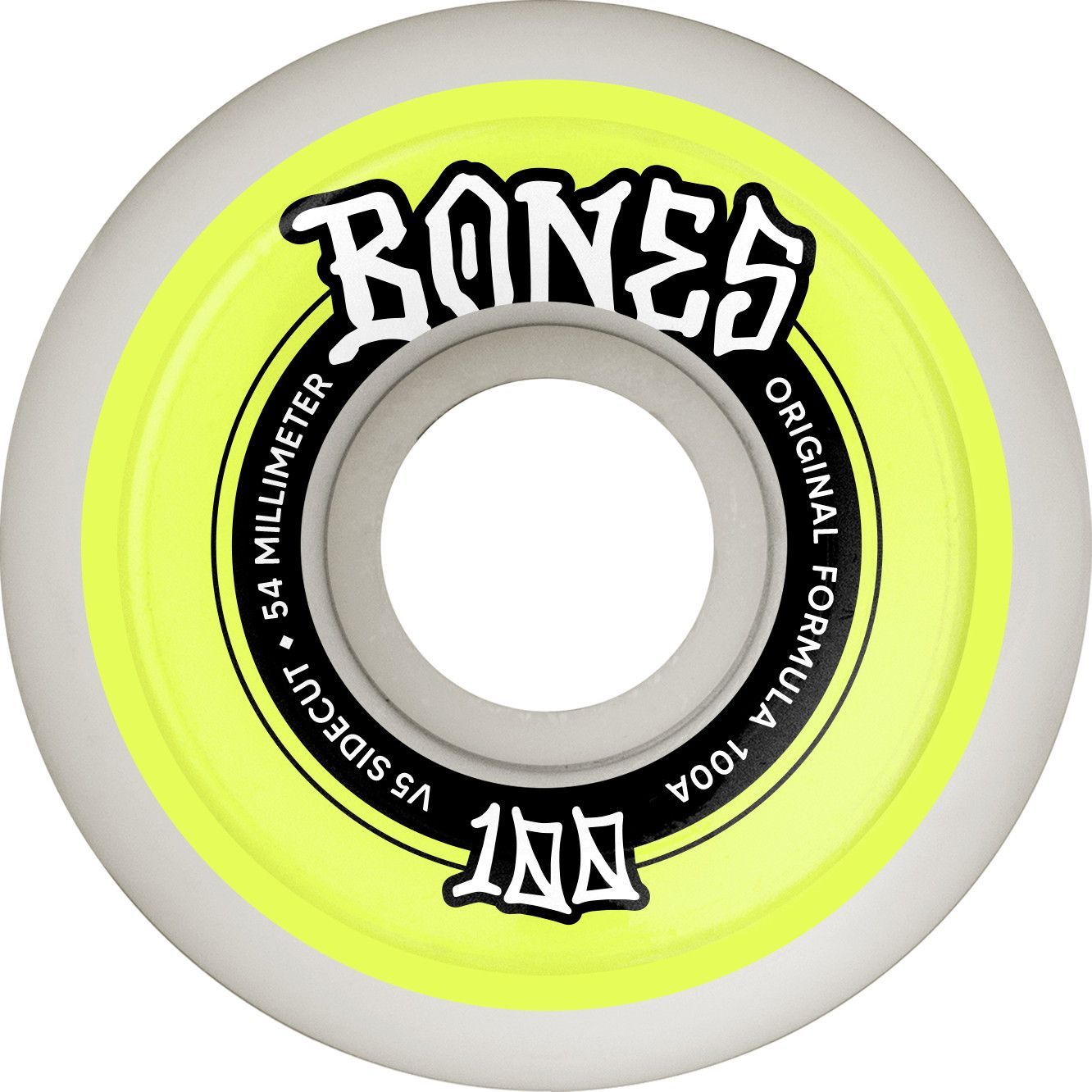 Bones OG Formula Skateboard Wheels Sidecut 100'S 54 V5 Original Formula 100A
