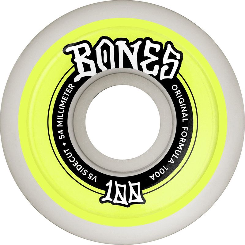 Bones OG Formula Skateboard Wheels Sidecut 100'S 54 V5 Original Formula 100A