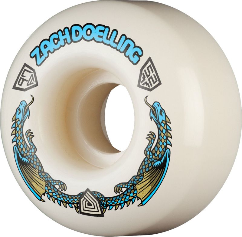 Powell Peralta Zach Doelling Pro Dragons 97A - V1 Symmetrical Shape - Narrow Ride Patch - 52mm x 31mm 97A V1