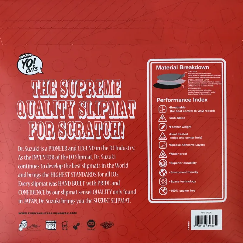 Dr Suzuki TTM 12 inch Slipmats with Slipsheets