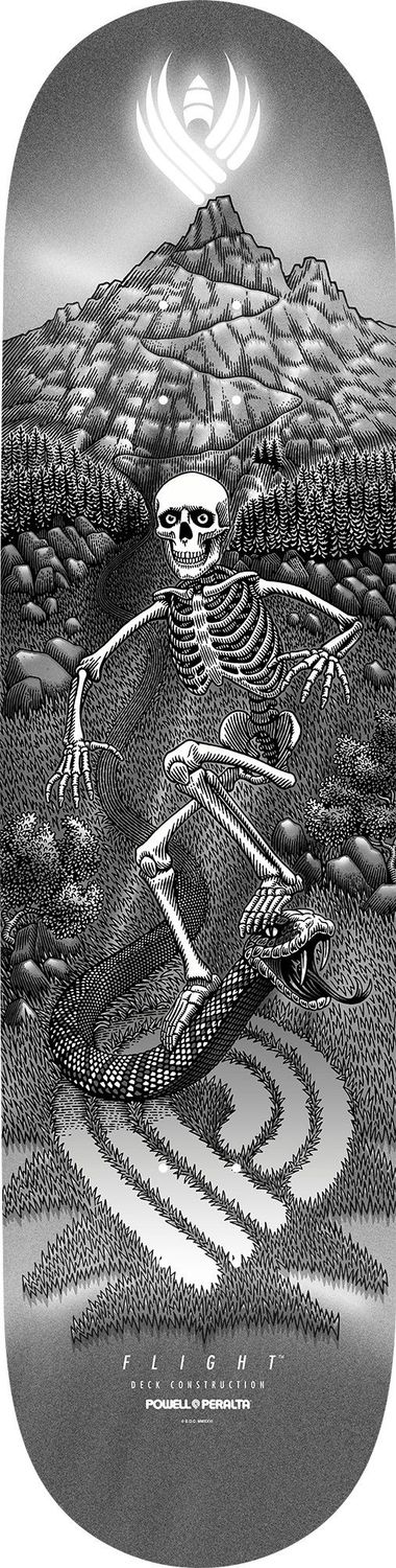 Powell Peralta Duran Slidewinder 5 FLIGHT® Skateboard Deck Silver Foil - 8.88 Powell Peralta Duran Slidewinder 5 FLIGHT® Skateboard Deck Silver Foil - 8.88"