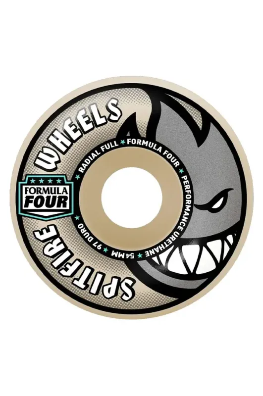 Spitfire F4 97 Radial Full Wheels 54mm - Natural