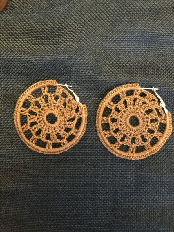 Doily Circle Black Set (Earrings and bracelet)