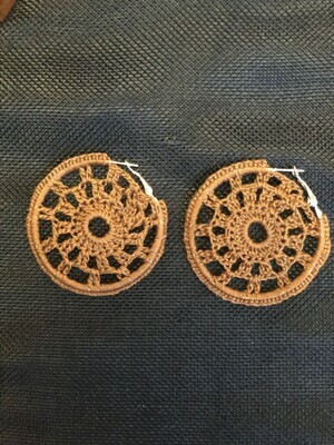 Doily Circle Black Set (Earrings and bracelet)