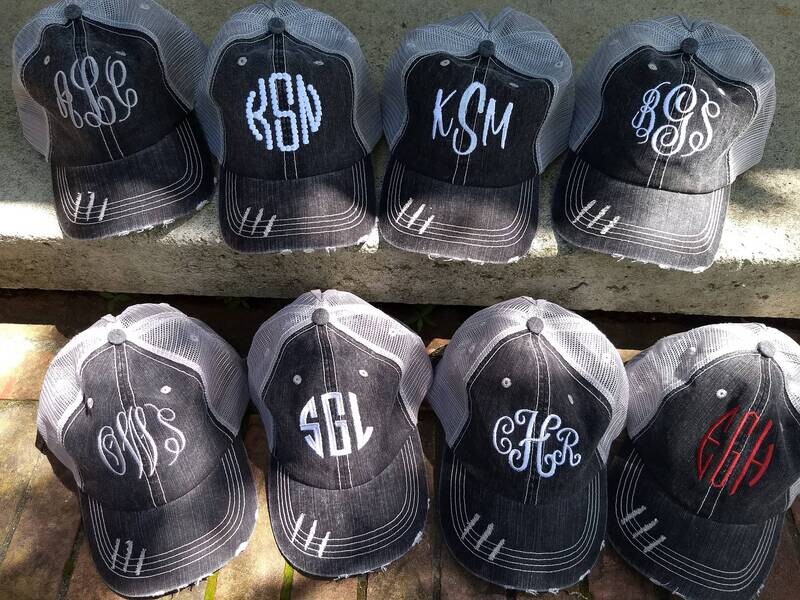 Monogram Pony tail baseball hat Personalized ponytail baseball hat - Monogram ponytail hat - Sorority Bridesmaid Ponytail baseball cap