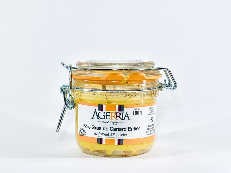 Foie Gras de canard au piment d'Espelette 180 g Foie Gras de canard au piment d'Espelette 180 g