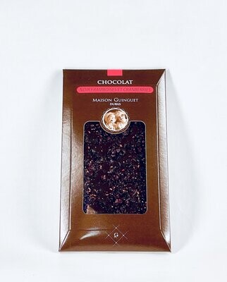 Chocolat Noir Framboises et Cranberries