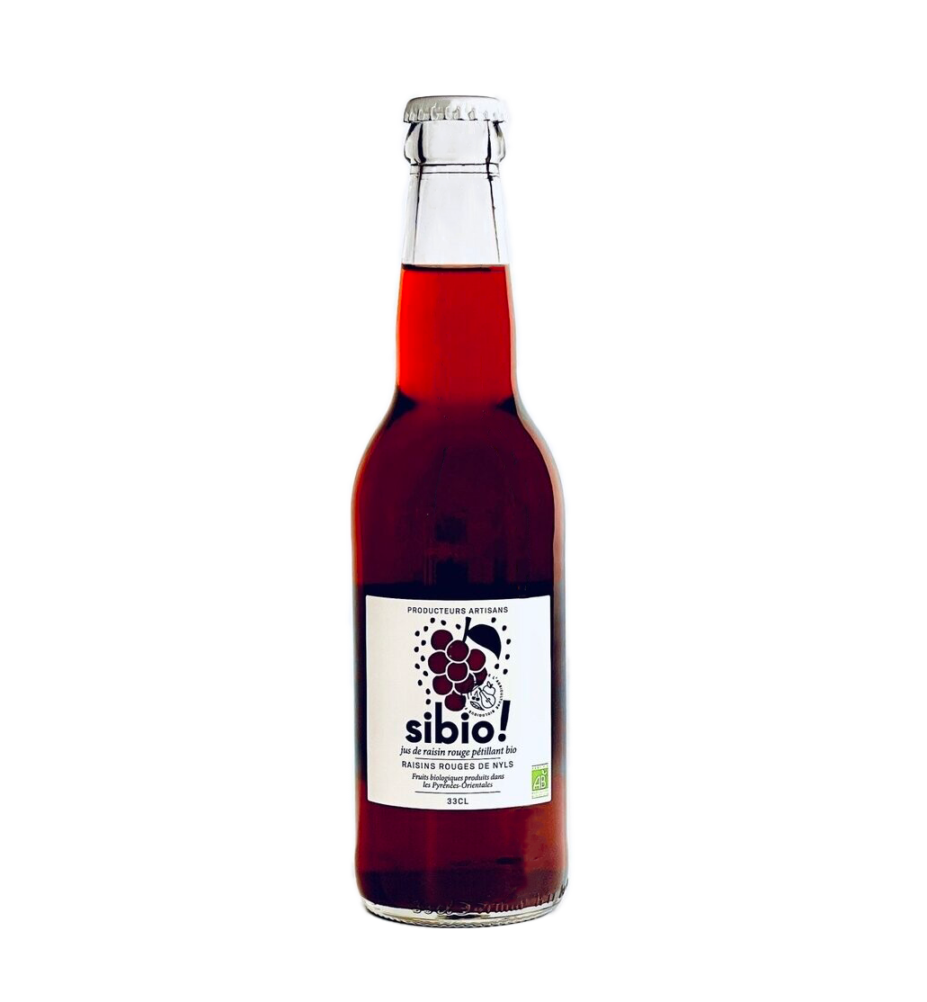 Jus de raisin rouge pétillant Bio