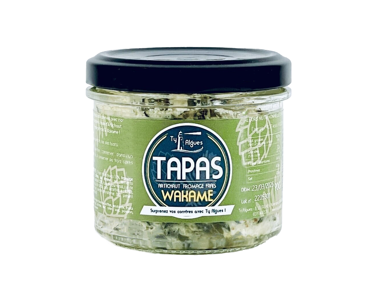 Tapas Artichaut Fromage frais Wakame