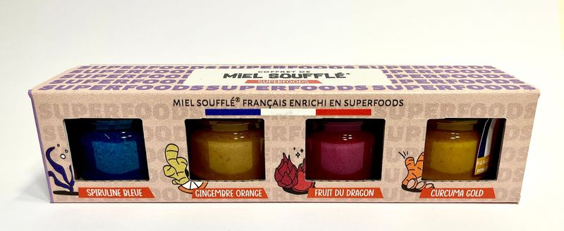 Coffret de 4 miels soufflés - SUPERFOODS