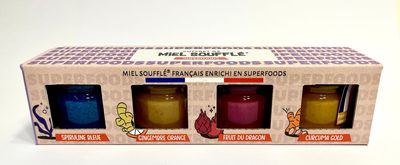 Coffret de 4 miels soufflés - SUPERFOODS Coffret de 4 miels soufflés - SUPERFOODS