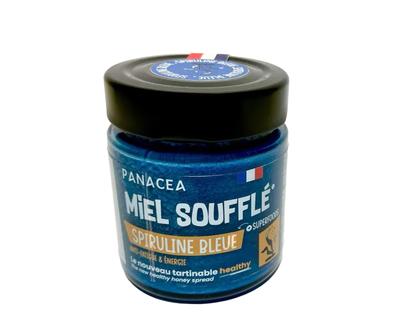 Miel soufflé à la spiruline bleue