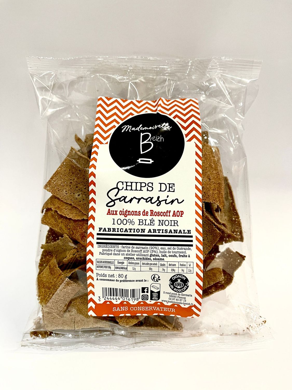 Chips de Sarrasin aux oignons de Roscoff AOP Chips de Sarrasin aux oignons de Roscoff AOP