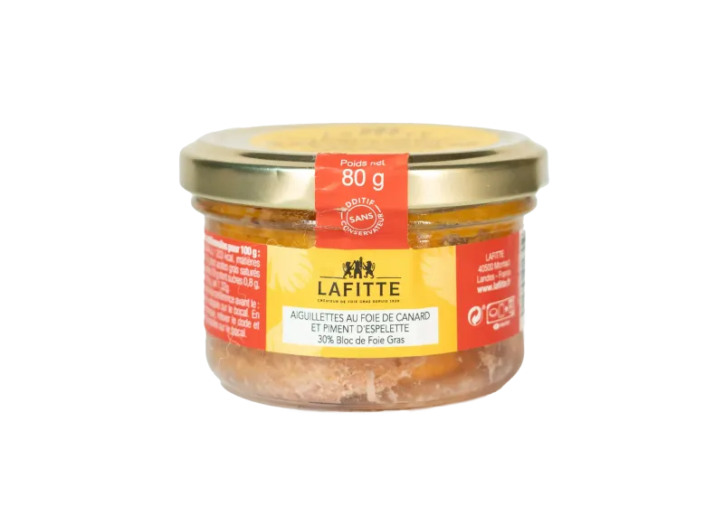 Aiguillettes au Foie Gras de canard et au piment d'Espelette