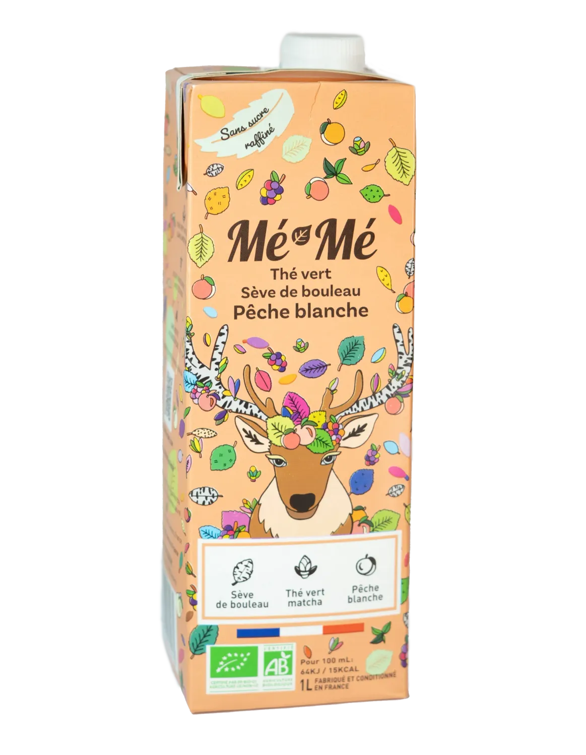 Boisson Mé-Mé Vitalisante Pêche Blanche Bio