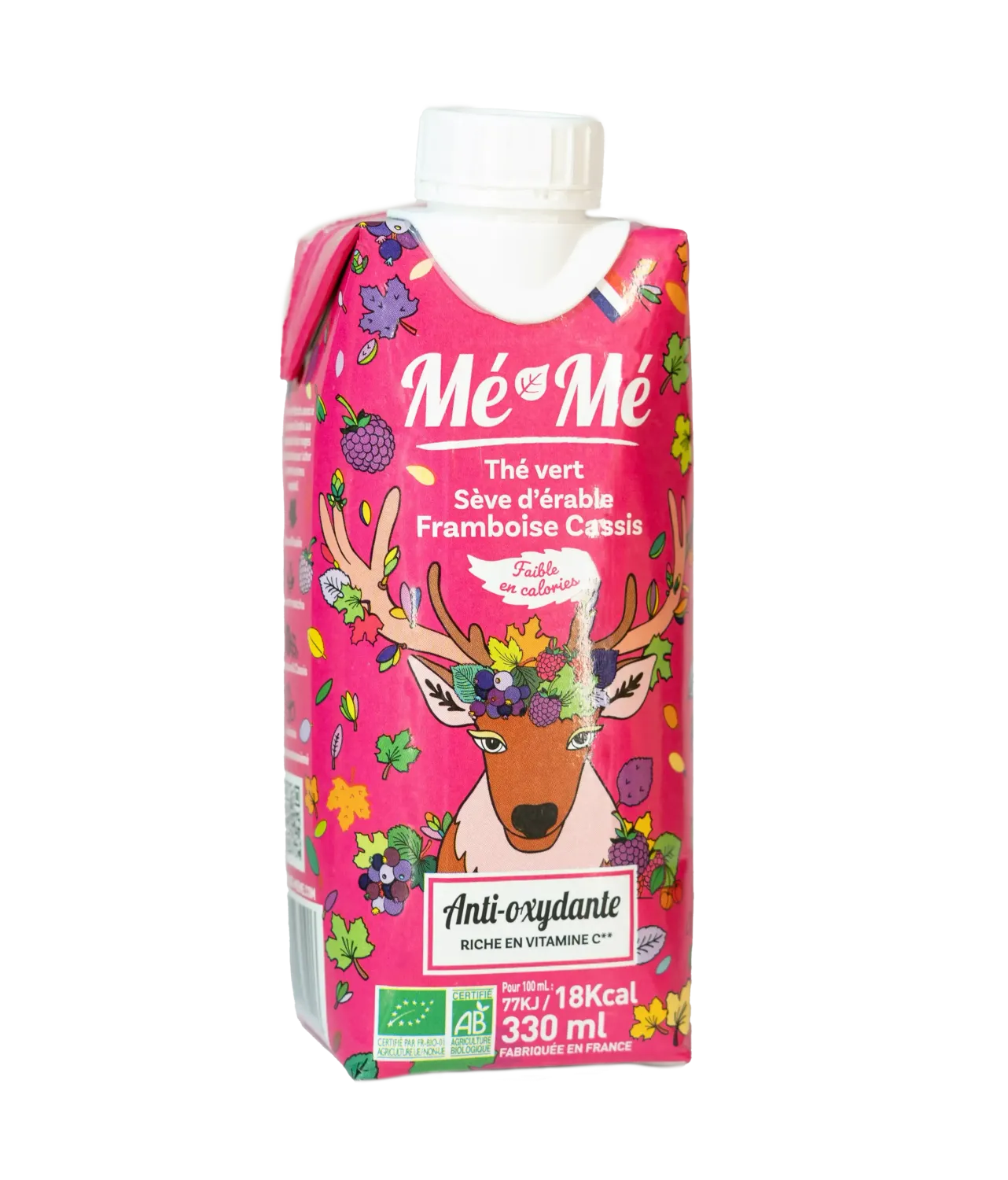 Boisson Mé-Mé Antioxydante Framboise Cassis Bio