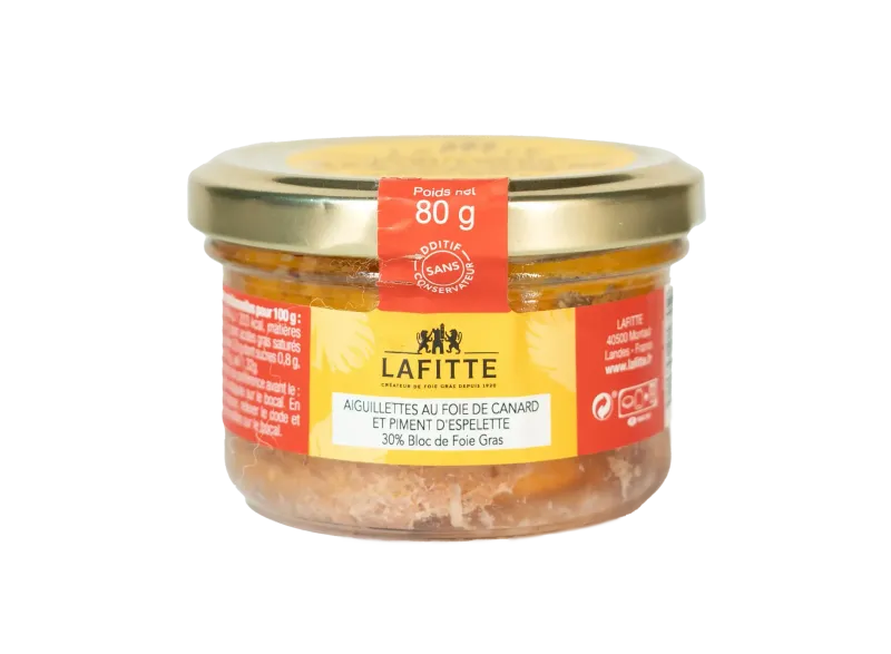 Aiguillettes au Foie Gras de canard et au piment d'Espelette Aiguillettes au Foie Gras de canard et au piment d'Espelette