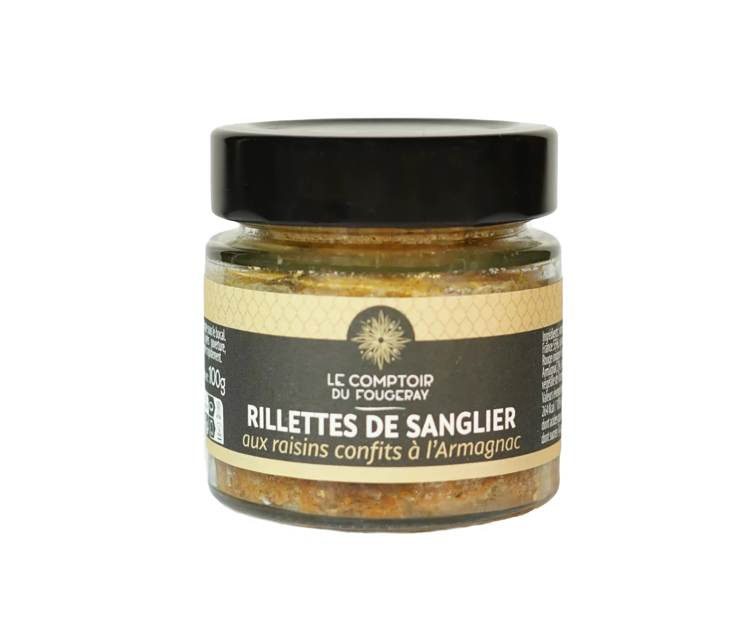 Rillettes de Sanglier aux raisins confits à l'Armagnac Rillettes de Sanglier aux raisins confits à l'Armagnac