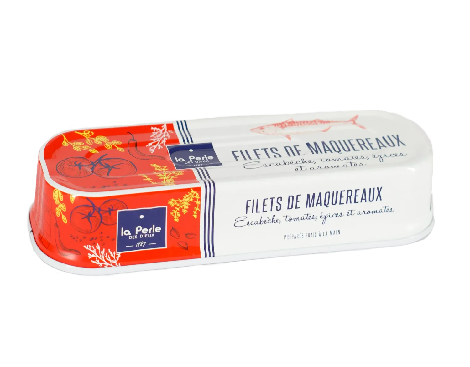 Filets de maquereaux escabèche, tomates, épices et aromates Filets de maquereaux escabèche, tomates, épices et aromates