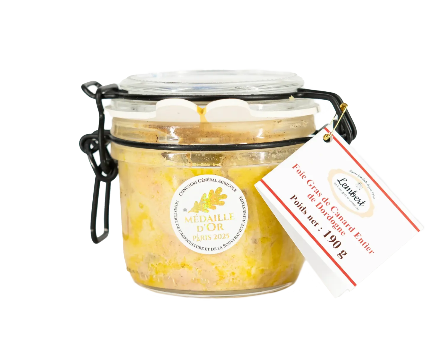 Foie gras de Canard entier de Dordogne - 190g Foie gras de Canard entier de Dordogne - 190g