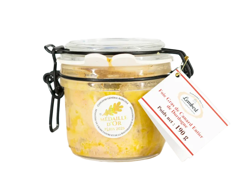 Foie gras de Canard entier de Dordogne - 190g Foie gras de Canard entier de Dordogne - 190g