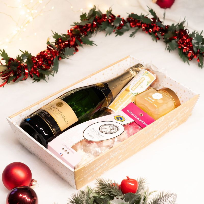 Coffret Champagne et plaisirs sucrés