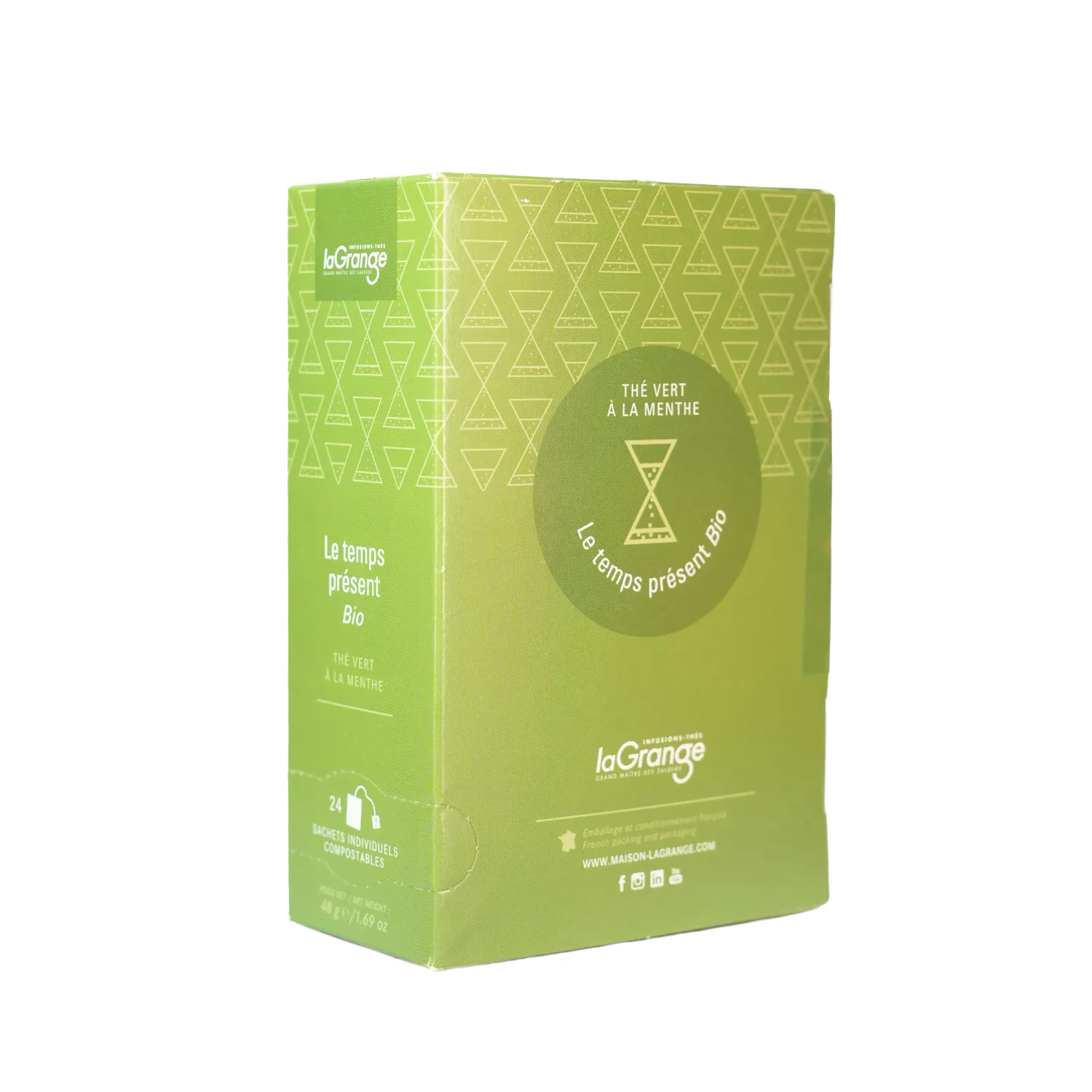 Thé vert à la menthe Bio Thé vert à la menthe Bio "Le temps présent"