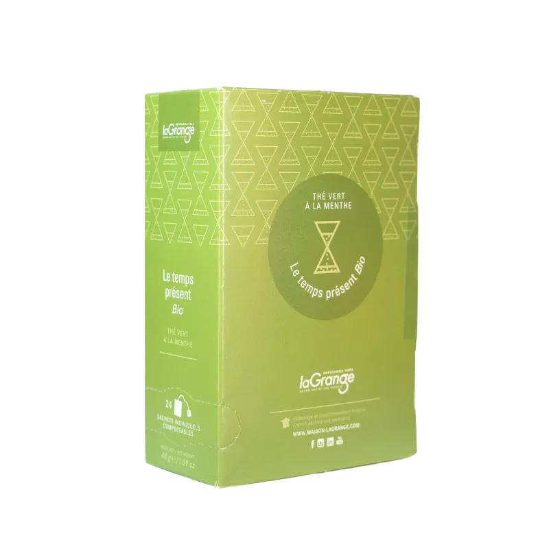 Thé vert à la menthe Bio Thé vert à la menthe Bio "Le temps présent"