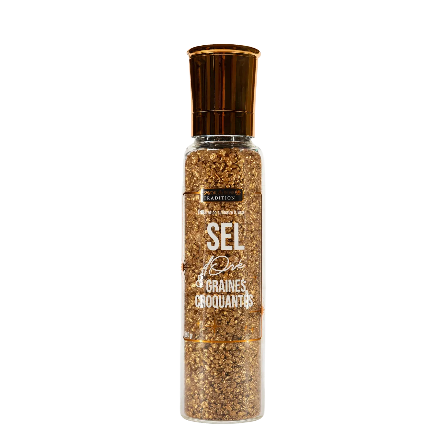 Moulin Sel Doré et Graines Croquantes Moulin Sel Doré et Graines Croquantes