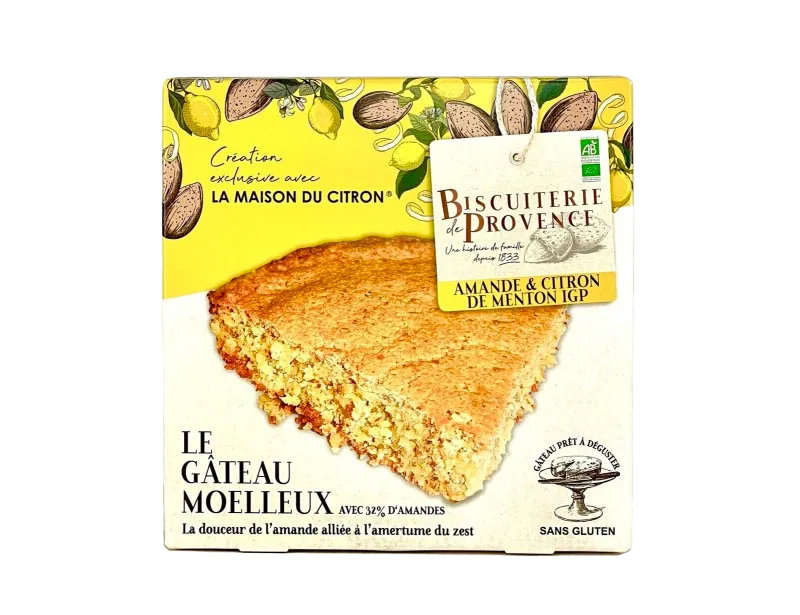 Gâteau moelleux amande & citron de Menton IGP