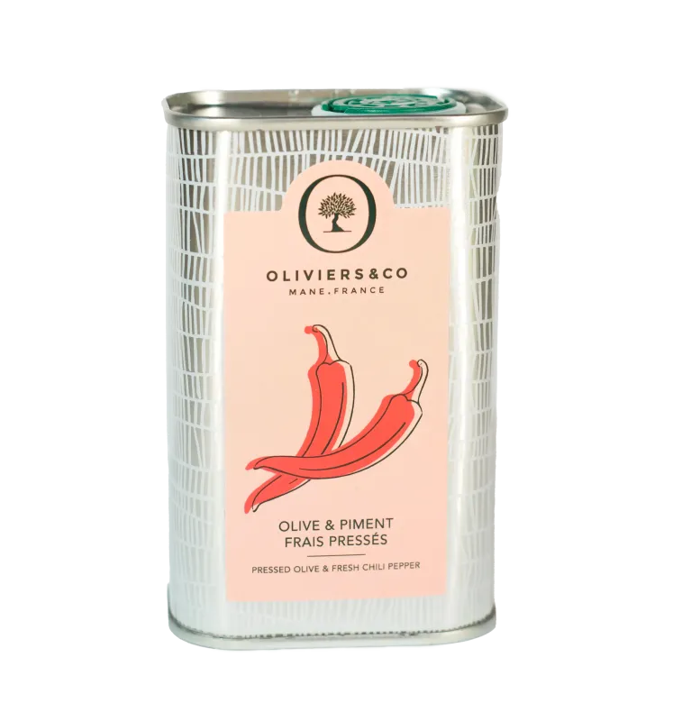 Huile Olive et Piment frais pressés
