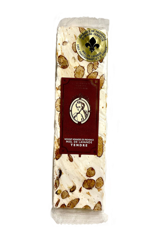 Barre de nougat tendre au miel de lavande