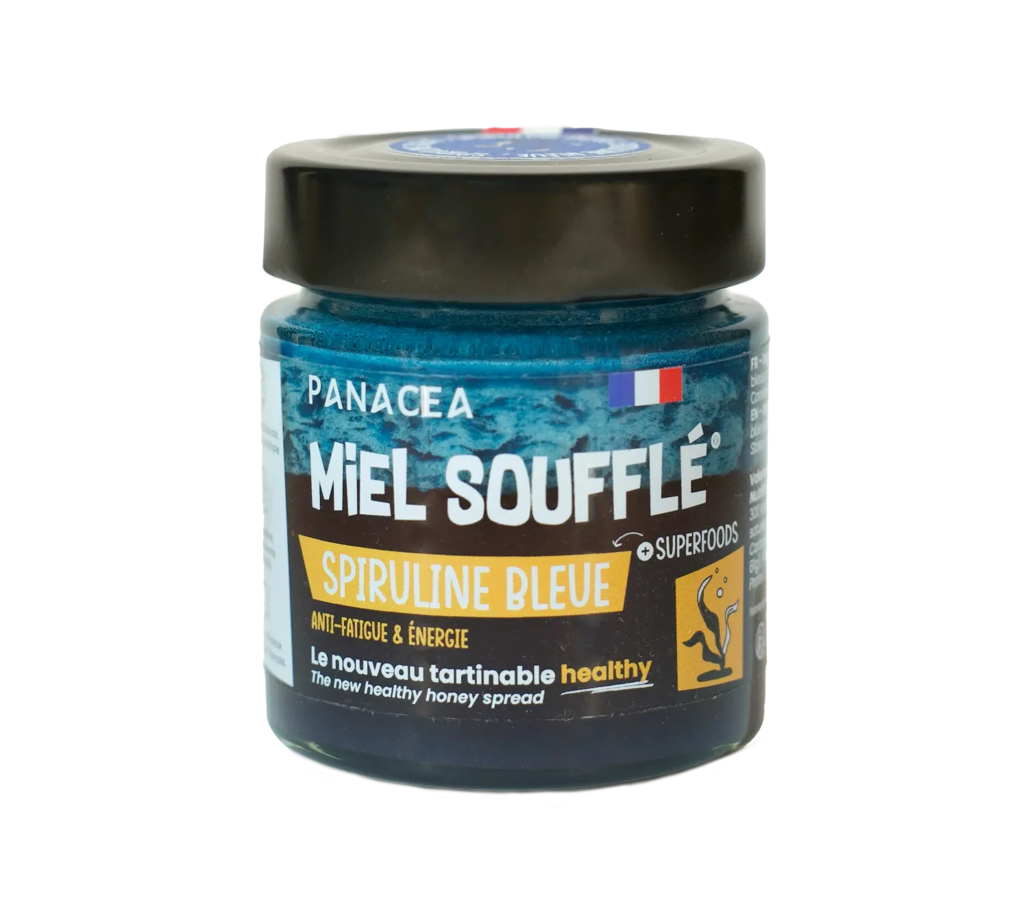 Miel soufflé à la spiruline bleue