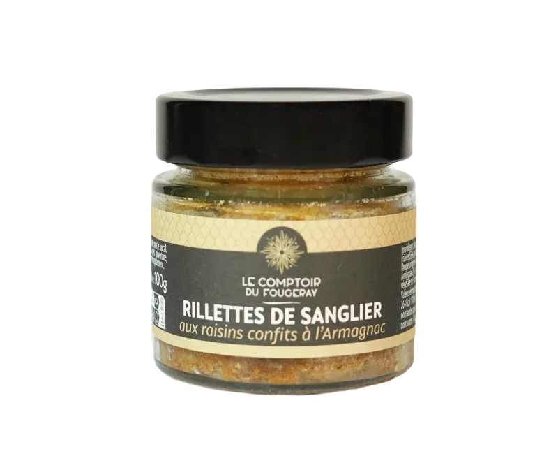 Rillettes de Sanglier aux raisins confits à l'Armagnac