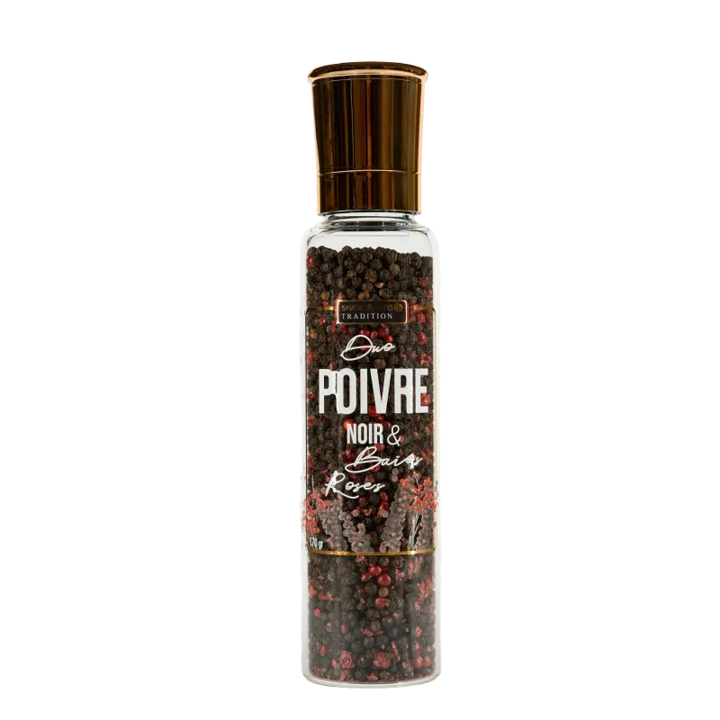 Moulin Duo Poivre Noir et Baies Roses