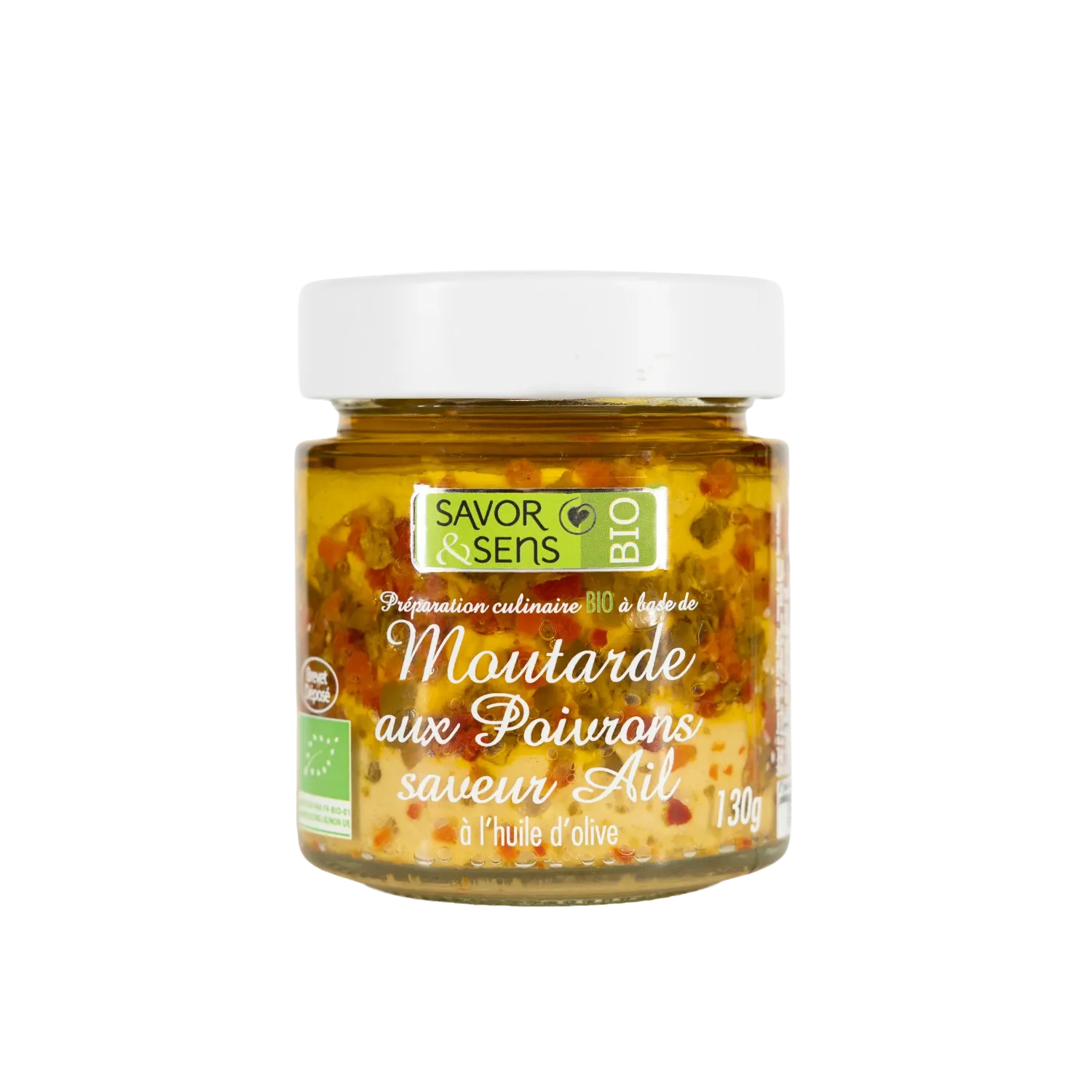 Moutarde Bio aux Poivrons Saveur Ail Moutarde Bio aux Poivrons Saveur Ail
