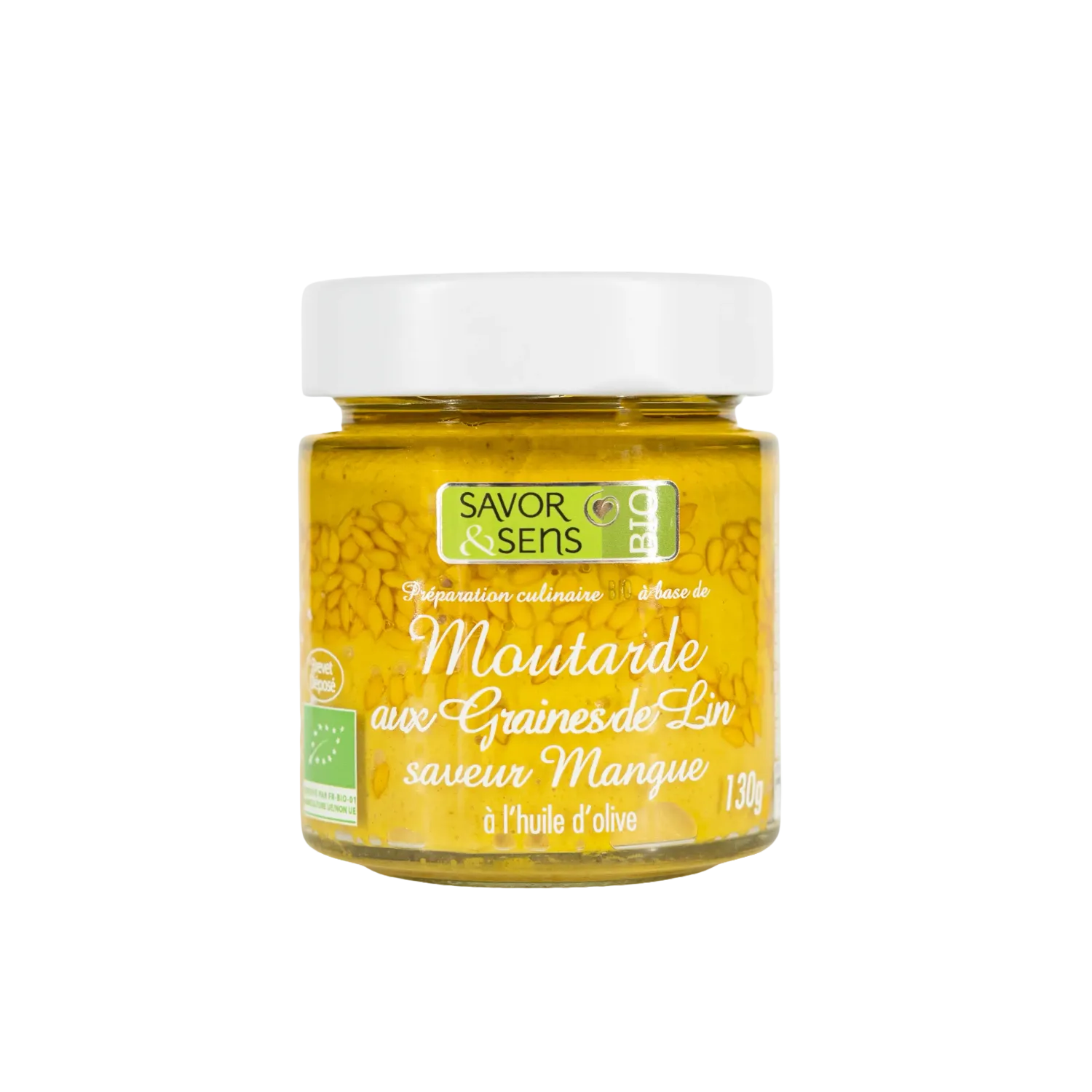 Moutarde aux Graines de Lin saveur Mangue Moutarde aux Graines de Lin saveur Mangue