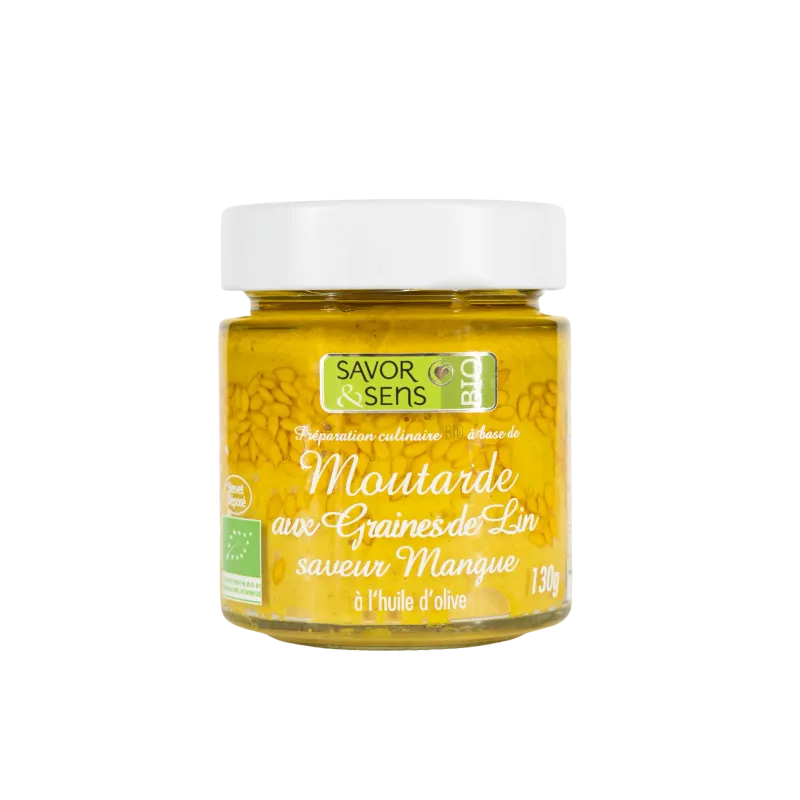 Moutarde aux Graines de Lin saveur Mangue Moutarde aux Graines de Lin saveur Mangue