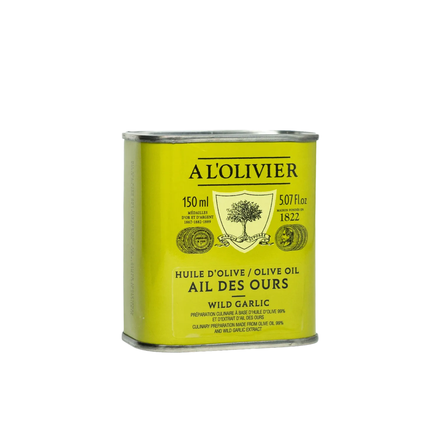 Huile d'olive infusée à l'ail des ours Huile d'olive infusée à l'ail des ours