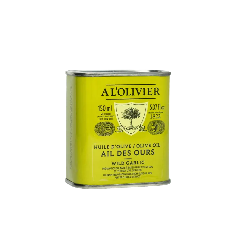 Huile d'olive infusée à l'ail des ours