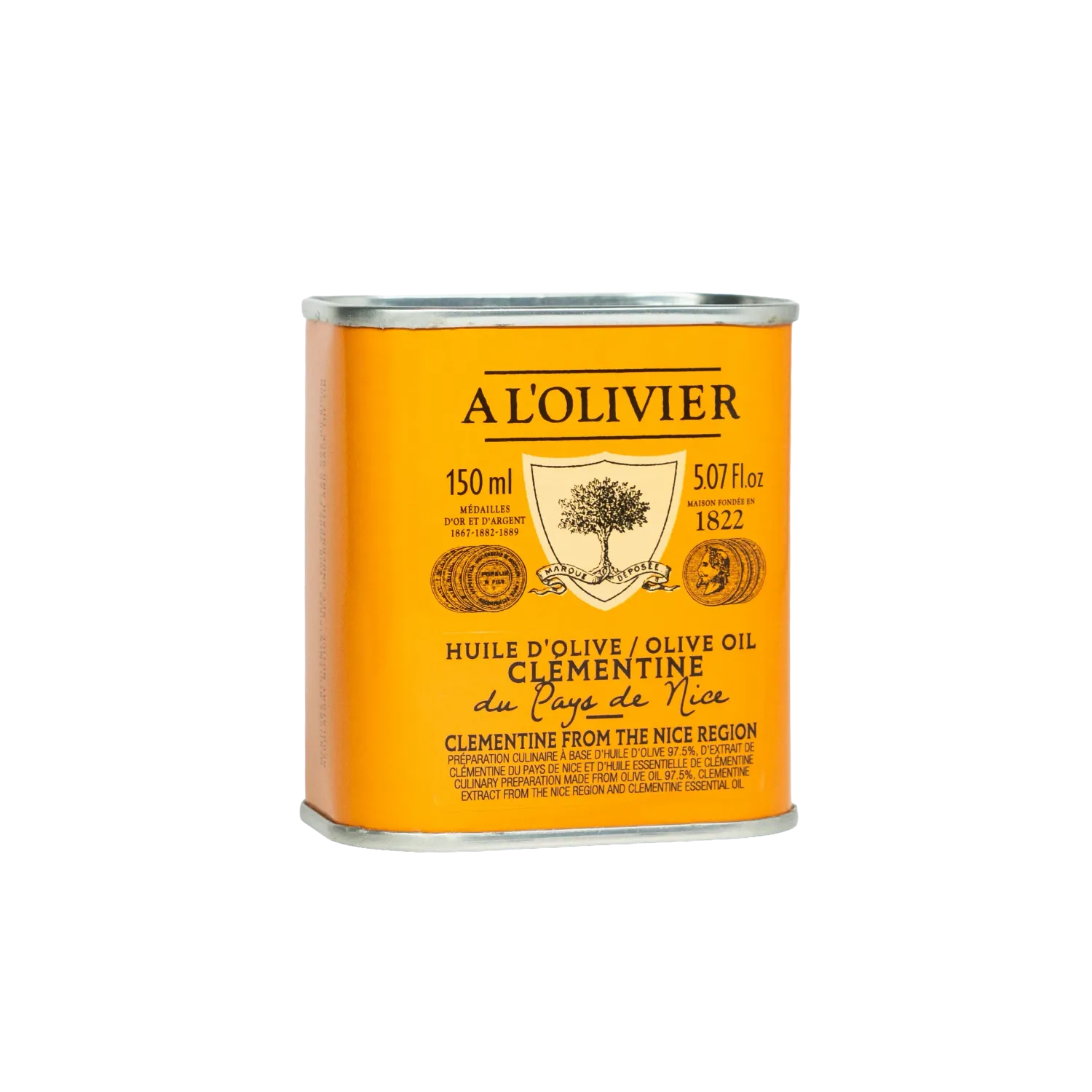 Huile d'olive infusée à la clémentine du pays de Nice Huile d'olive infusée à la clémentine du pays de Nice