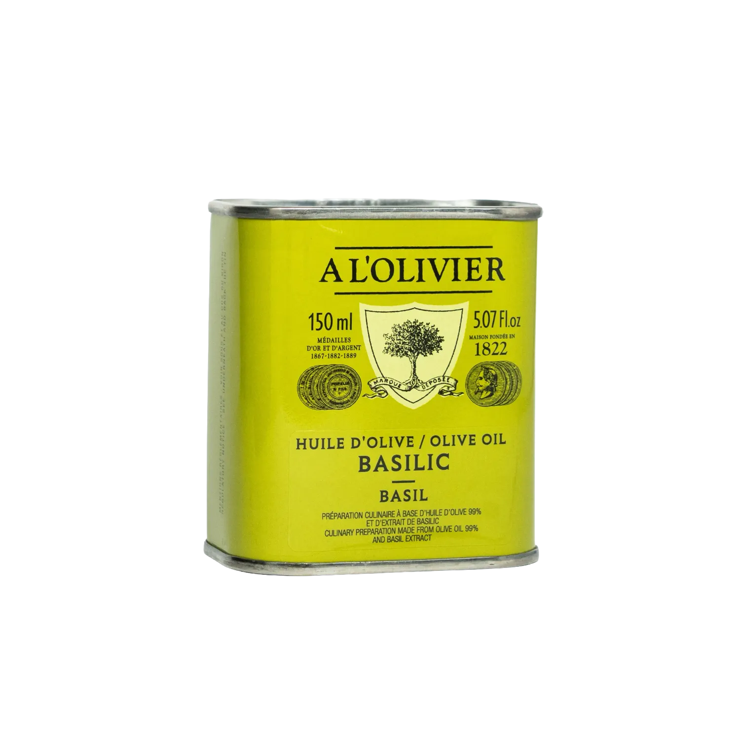Huile d'olive infusée au basilic Huile d'olive infusée au basilic