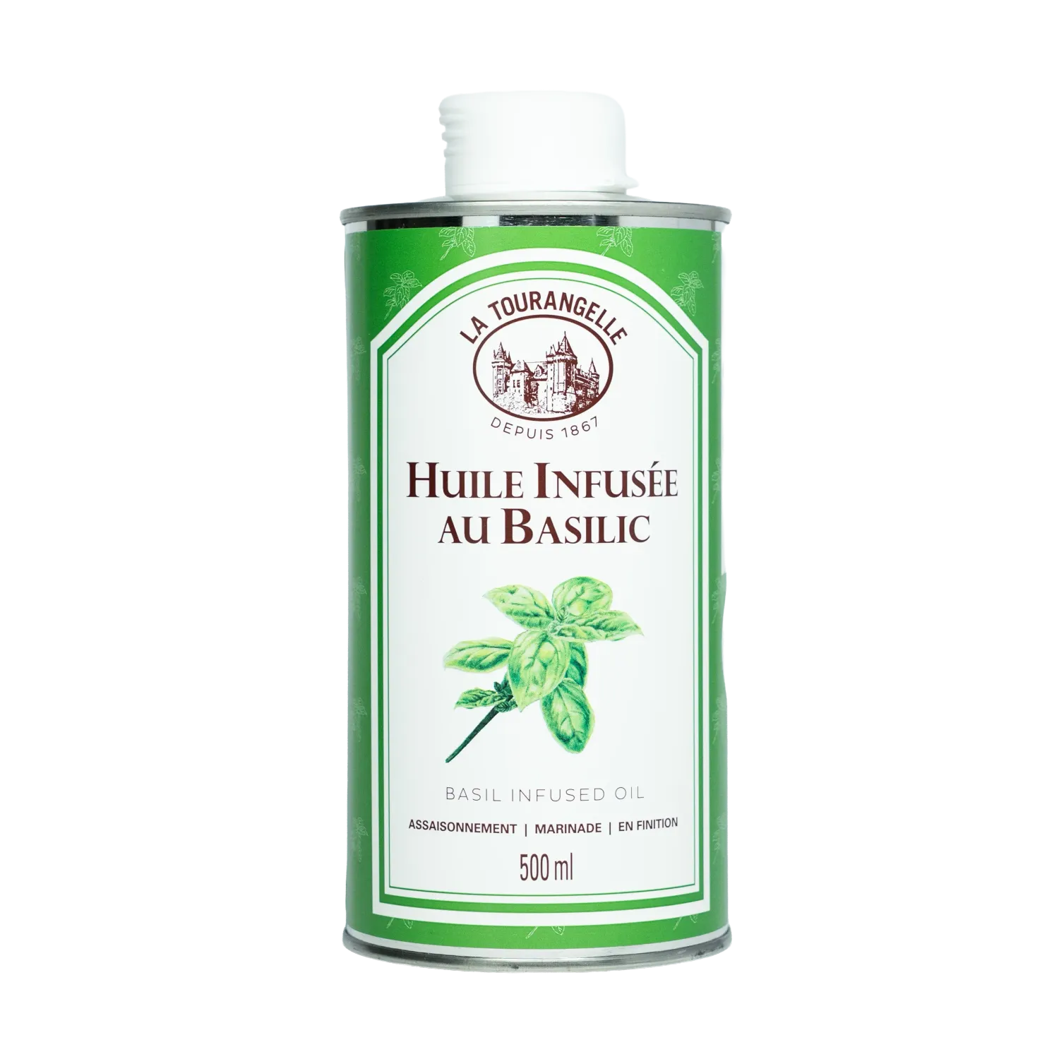Huile infusée au Basilic - 500 ml