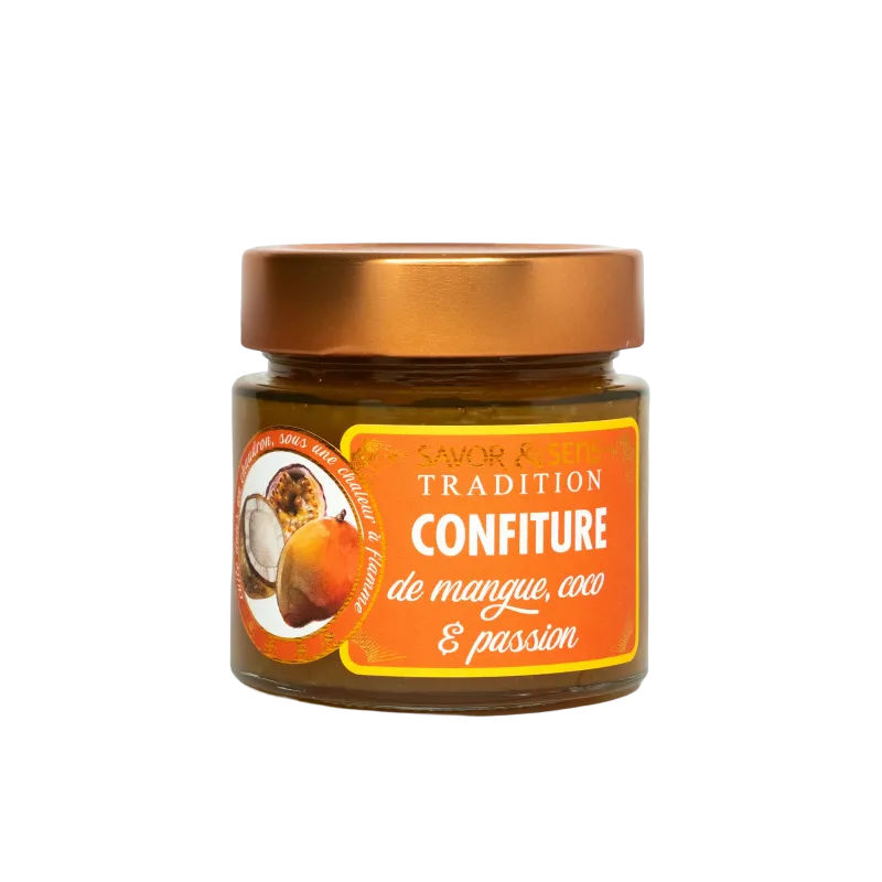 Confiture Mangue, Coco & Passion Confiture Mangue, Coco & Passion